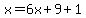 x=6x%2B9%2B1