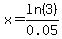 x=ln%283%29%2F0.05