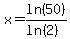 x=ln%2850%29%2F%28ln%282%29%29