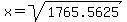 x=sqrt%281765.5625%29