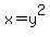 x=y^2