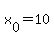 x[0]=10