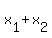 x[1]+x[2]