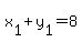 x[1]+y[1]=8