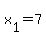 x[1]=7