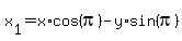 x%5B1%5D=x%2Acos%28pi%29+-+y%2Asin%28pi%29