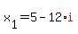 x%5B1%5D+=+5+-+12%2Ared%28i%29