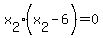 x[2](x[2]-6)=0