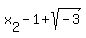 x%5B2%5D-1%2Bsqrt%28-3%29