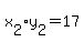 x[2]y[2]=17