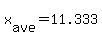 x[ave]=11.333