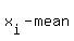 x[i]-mean