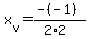 x%5Bv%5D+=+%28-%28-1%29%29%2F%282%2A2%29
