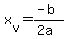 x%5Bv%5D+=+%28-b%29%2F%282a%29