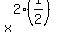 x%5E%282%281%2F2%29%29