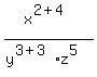 x%5E%282%2B4%29%2F%28y%5E%283%2B3%29z%5E5%29