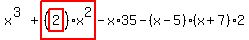 x%5E%283%29%2Bhighlight_red%28+%28highlight_red%28+2+%29%29%2Ax%5E2+%29-x%2A35-%28x-5%29%2A%28x%2B7%29%2A2