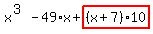 x%5E%283%29-49%2Ax%2Bhighlight_red%28+%28x%2B7%29%2A10+%29
