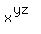 x%5E%28yz%29