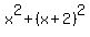 x^2+(x+2)^2