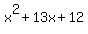 x^2+13x+12