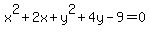 x%5E2%2B2x%2By%5E2%2B4y-9=0