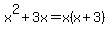 x^2+3x=x(x+3)