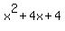 x^2+4x+4