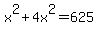 x^2+4x^2=625