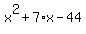 x^2+7*x-44