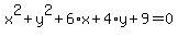 x%5E2%2By%5E2%2B6%2Ax%2B4%2Ay%2B9=0