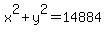 x^2+y^2=14884
