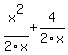 x%5E2%2F2x%2B4%2F2x