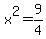 x%5E2=9%2F4
