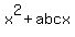 x^2 + abcx