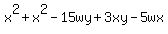 x%5E2+%2B+x%5E2+-+15wy+%2B+3xy+-+5+wx