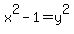 x%5E2-1=y%5E2