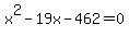 x%5E2-19x-462=0