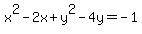 x^2-2x+y^2-4y=-1