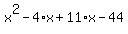 x^2-4*x+11*x-44