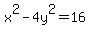 x%5E2-4y%5E2+=+16