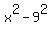 x%5E2-9%5E2