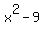 x%5E2-9
