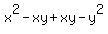x%5E2-xy%2Bxy-y%5E2