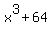 x^3+64