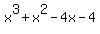 x%5E3+%2B+x%5E2+-+4x+-4