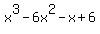 x%5E3-6x%5E2-x%2B6