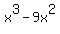 x^3-9x^2