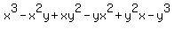 x%5E3-x%5E2y%2Bxy%5E2-yx%5E2%2By%5E2x-y%5E3