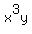 x%5E3y